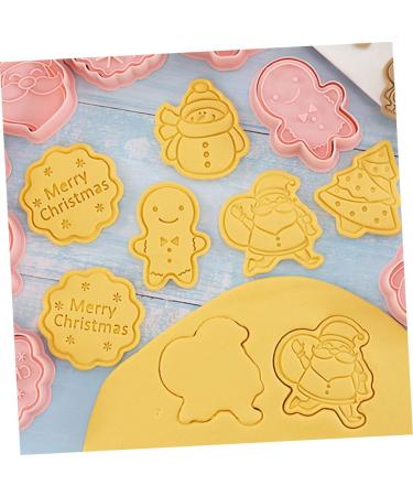 ABOOFAN 8pcs Christmas Cartoon Pie Chocolate Fudge Christmas Cookie Stamper Lovely Cookie Mold 3D Candy Tool - Buy Online on GoSupps.com