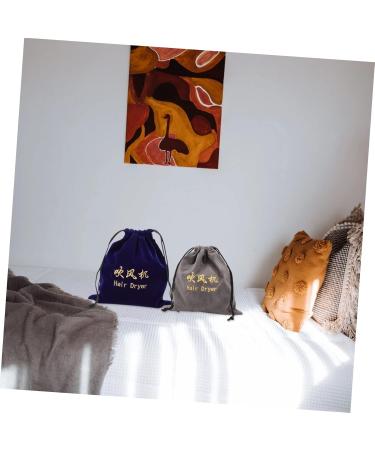 Baluue 4 Pcs Storage Bag Hair Blower Pouch Drawstring Hair Dryer Pouch Hair Blower Bag Mini Flocking Cloth - Buy Online on GoSupps.com