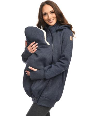MijaCulture 3-in-1 Maternity Jumper for Baby Carrier Kangaroo Jacket - M Jeans Color - Buy Online on GoSupps.com