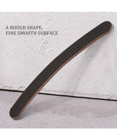 Scalewbin 10 Double Sided 100/180 Grit/Bana Na Curved Nail Files Uk Emery Board - Buy Online on GoSupps.com