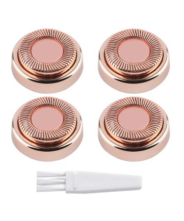 Gift2u Facial Hair Remover Replacement Heads, Rose Gold Electronic Shaver Head Cutter Replacement with 18K Gold-Plated Blade Cover for Face, Leg, Armpit, Back, etc