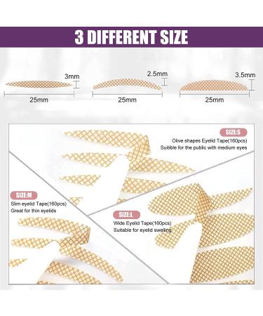 480PCS Eyelid Tape Stickers - Natural Invisible Double Eyelid Strips for Instant Eye Lift - Perfect for Hooded, Droopy, Uneven Eyelids - Buy Online on GoSupps.com