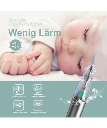 Electric Nail Cutter & 11-in-1 Manicure Set - 30000U/min USB Nail File & Pedicure Tools for Acrylic Removal (Gray) - Buy Online on GoSupps.com