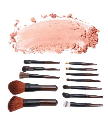 Travel Makeup Brush Set - 12PCS Synthetic Fibre Brushes for Blending Highlighting & Contouring | Compact & Portable  - Buy Online on GoSupps.com
