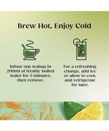 Twinings Lemon Green Tea - 20 Tea Bags, Pack of 20 Count - Refreshing Citrus Flavor - Buy Online on GoSupps.com