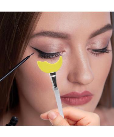Mascara Eyelashes Tools- 11cm * 4.5cm Portable Eyelash Brush Tool| Easy To Use Eyelash Tool Mascara Shield| Eyelashes Mascara Applicator Tool For Women Girls Ladies And Daily Parties Yellow - Buy Online on GoSupps.com