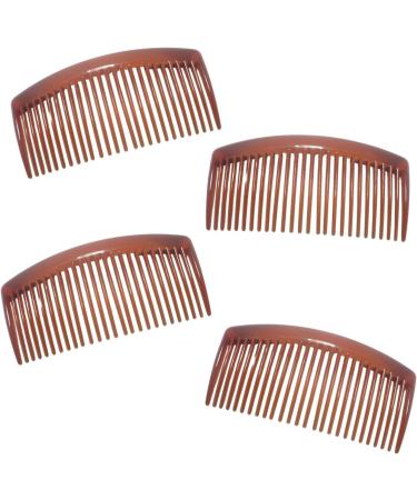 Topkids Accessories Set Of 4 Hair Comb Slides For Women Ladies Girls French Side Combs Strong Hold Hair Clips Clip Hair Slide for Thick and Fine Hair (9cm / 3.5" Tort Brown) 9cm / 3.5" Tort Brown - Buy Online on GoSupps.com