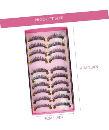 Beavorty 10 Pairs Fake eyelashes Artificial Fiber Eyelashes False Lashes Makeup Eyelashes Faux Lashes Long Eyelashes Natural Eyelashes Ladies Girls Women Lashes Miss False Eyelashes dense - Buy Online on GoSupps.com