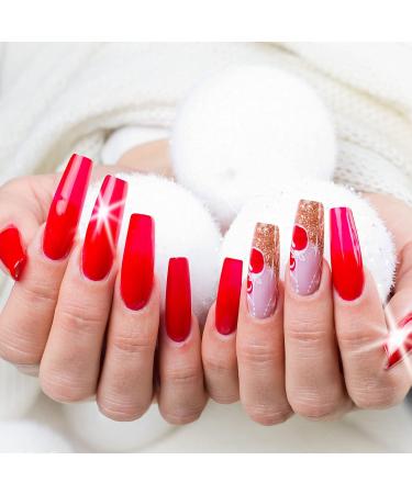 480pcs XXL Clear Acrylic Coffin Nail Tips - 12 Sizes Half Cover Ballerina Nails for DIY & Nail Studios - Buy Online on GoSupps.com