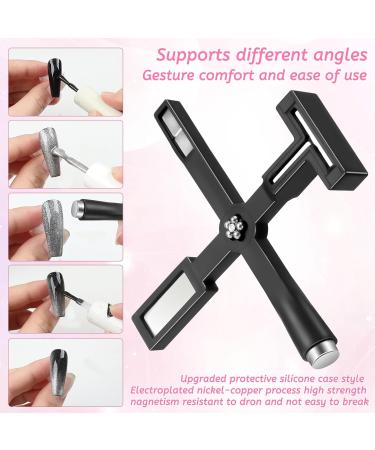 5 In 1 Magnetic Cat Eye Nail Pens - Upgraded with Silicone Cover for Stunning 3D Effects | Perfect Magnetic Cat Eye Gel Polish (Black) - Buy Online on GoSupps.com