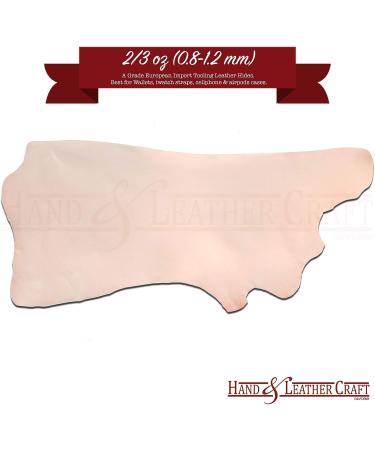 Veg Tan Leather Hide - Full Grain Tooling Leather for Carving, Tooling & Dyeing | A Grade 2/3 oz (0.8-1.2 mm) Leather Hide (2.5-4 Sqft) - Buy Online on GoSupps.com