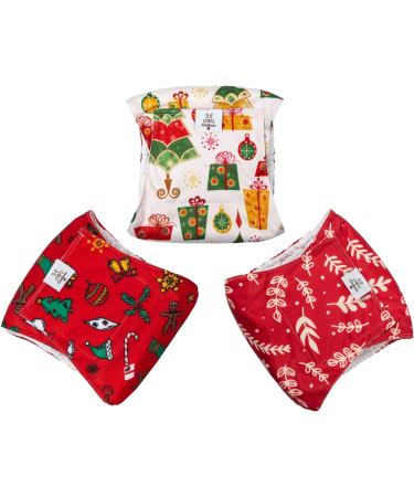 Buy Cuteebone Male Washable Dog Diapers Belly Bands - 3 Reusable High-Suction Wraps with Velcro | Perfect Christmas Gift for Dogs (L 43-53.5cm) - Buy Online on GoSupps.com