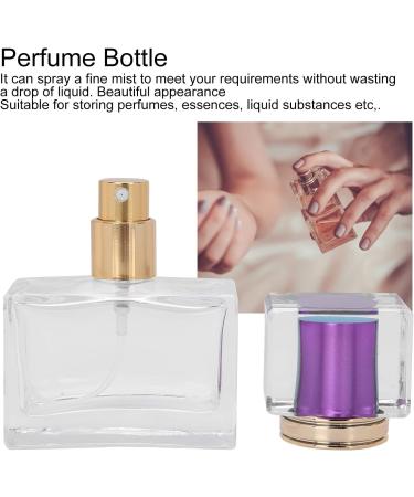 Perfume Dispenser Portable Square 3 Piece Refillable Perfume Bottle for Storing Perfumes/Essential Liquids/Liquids (Purple) - Buy Online on GoSupps.com