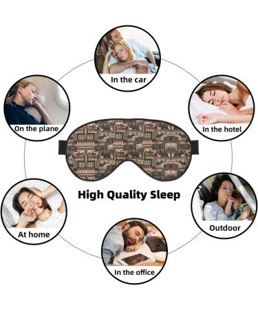 Rustic Lodge Bear Eye Mask | Soft Adjustable Sleep Mask for Men & Women | Comfortable Nighttime Eye Covers - Buy Online on GoSupps.com