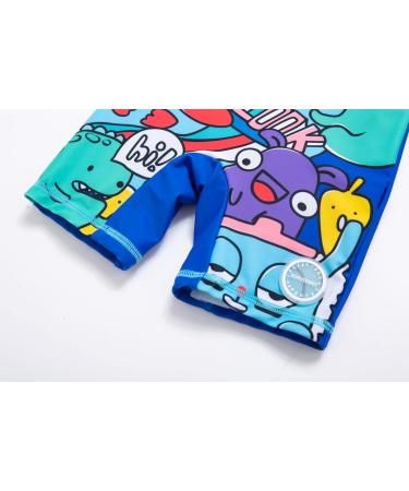 BONVERANO Baby Boys Swimsuit | Long-Sleeve UPF 50+ Sun Protection | Blue | 18-24 Months - Buy Online on GoSupps.com