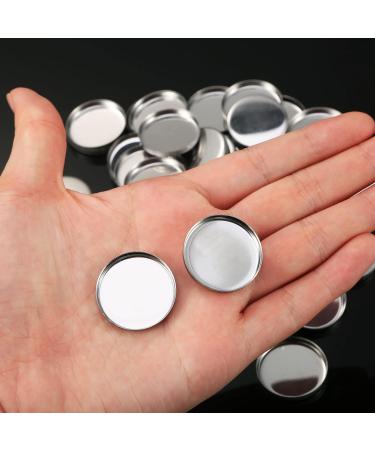 Pangda 50 Pack Empty Round Metal Tin Palette Pans for Eyeshadow Blush & Lipstick - 26 mm Organizer for Magnets - Ideal for Cosmeticians - Buy Online on GoSupps.com