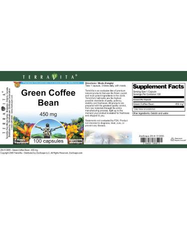Green Coffee Bean - 450 mg (100 Capsules ZIN: 513655) - 3 Pack - Buy Online on GoSupps.com
