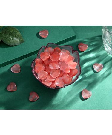 MAIBAOTA Cherry Quartz Healing Crystals Gemstones Pocket Gifts Heart-Shaped Nature Spiritual Energy for Women Men Reiki Divination Balancing Yoga Meditation 10PCS - Buy Online on GoSupps.com