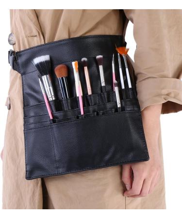 Premium PU Leather Makeup Brush Belt & Cosmetic Bag - Zipper Storage for Eyeshadow & Concealer Brushes - Perfect for Professionals - Buy Online on GoSupps.com