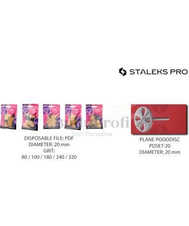 STALEKS PRO Pododisc Refill 50 Disposable Pedicure Stickers (Rugosity - 80) PDF-20-80 - Buy Online on GoSupps.com
