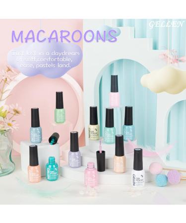 GELLEN 28 Pack Gel Nail Polish Kit - Glossy/Matte Top Coat, Base Coat, Pastel Shades, Soak Off Gel Colors Set - Starter Set for Candy Pastels - Buy Online on GoSupps.com