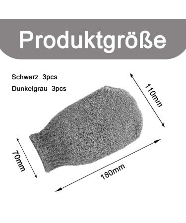 6 Pieces Exfoliating Peeling Gloves - Daily Skin Care Shower & Bath Body Gloves - Buy Online on GoSupps.com