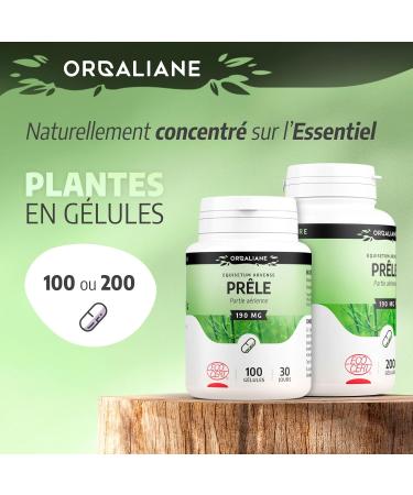 Organic Horsetail 190 mg - 200 capsules - Orgaliane - Buy Online on GoSupps.com