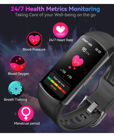 Bestinn Smart Watch Fitness Tracker with 24/7 Heart Rate Blood Oxygen Blood Pressure Monitor Sleep Tracker 120 Sports Modes Activity Tracker Step Calorie IP68 Waterproof for Andriod iPhone Women Men - Black - Buy Online on GoSupps.com