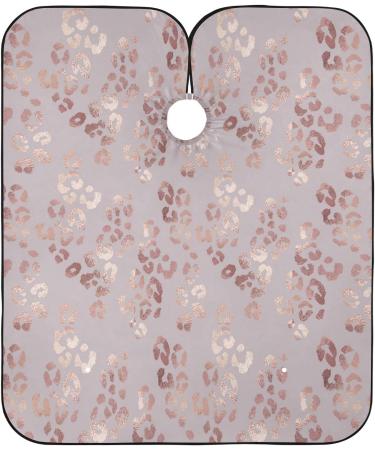 Bolaz Waterproof Barber Cape - Rose Gold Leopard Haircut Bib for Men & Women | Unisex Hair Cutting Cape | Multicolor One Size - Buy Online on GoSupps.com
