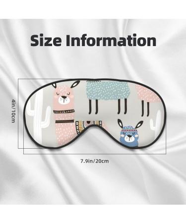BREAUX Llama Cactus Print Double Sided Eye Mask | Blackout Sleep Mask for Men & Women | Comfortable All-Night Sleep - Buy Online on GoSupps.com