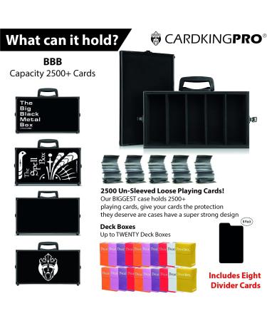 BBB Edition Game Card Storage Case for MTG and Standard Card Games | Includes 8 Dividers | Fits up to 2500 Loose Unsleeved Cards - Buy Online on GoSupps.com