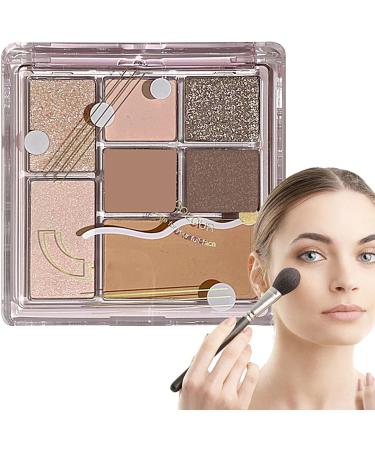 Natural Eyeshadow Palettes - 7 Colors Shimmer Waterproof Eyeshadow | Professional Beauty Makeup Highly Pigmented Eye Shadow Pallete for Different Makeup Dtt Raw Coconut Latte No. 16 - Buy Online on GoSupps.com
