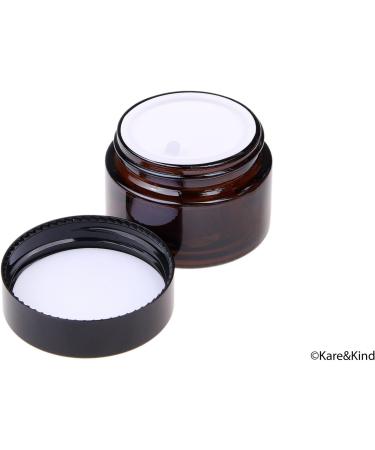 Kare & Kind Refillable Cosmetics Jars Kit | 4 Amber Glass Jars Lids & Labels | Perfect for Creams Oils & Powders - Buy Online on GoSupps.com