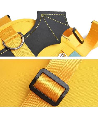 MANBOZIXi Dog Backpack | Adjustable Pet Harness Bag for Hiking & Outdoor Travel | Snack & Water Bottle Bag - Orange - Buy Online on GoSupps.com