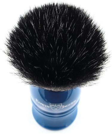 Edwin Jagger Classic Black Synthetic Fibre Eco-Friendly Vegan Shaving Brush (Blue) - Buy Online on GoSupps.com