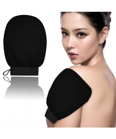 1PC Exfoliating Glove Exfoliating Mitts Premium Scrub Wash Mitt Body Skincare at Home Shower or Bath(Black) 1Black