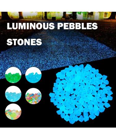 300 Colorful Fluorescent Stones - Bright Pebbles for Garden Sidewalks & Aquariums - 17x13mm Blue Decorative Stones - Buy Online on GoSupps.com