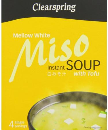 Clearspring | Mellow White Miso Soup + Tofu | 8 x 4x10g - Buy Online on GoSupps.com