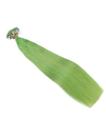Micro Ring Loop Hair Extensions - Green 60cm 200 Strands 0.5g | 100% Remy Real Hair Easy to Use by Professionals - Buy Online on GoSupps.com