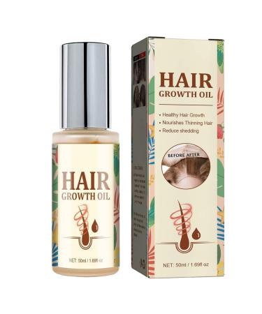 Natural Hair Growth Oil | 50 ml Natural Hair Strengthening and Thickening | Beauty Care for Scalp Texturing Routine Daily Use Hair Dryer Styling