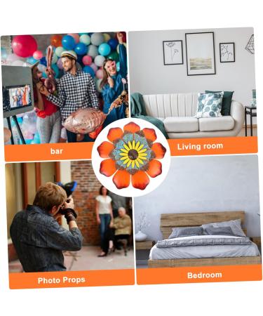 Toddmomy 5 Pcs Sunflower Wall Hanging Ornament Outdoor Metal Wall Art Iron Sunflower Adornment American Style Assorted Colorx5pcs 28.3X28.3X2.5CMx5pcs - Buy Online on GoSupps.com