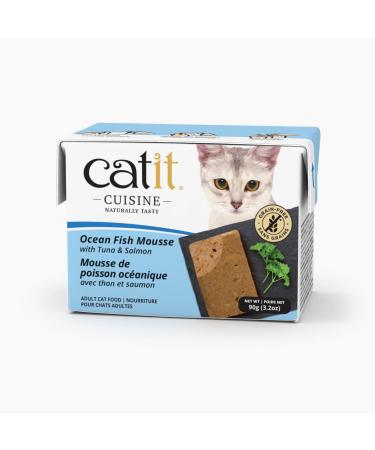 Catit Cuisine Ocean Fish Mousse with Tuna & Salmon 90 g Cat Food Wet Cat Food Cat Food Wet Nourriture Pour Chat Cat Wet Food Chat Kitten Food Kitten Wet Food Canned Cat Food Nourriture Chat