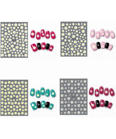 Nail Decorations Sunflower Daisy Designs Self-adhesive Nail Art Sticker Flowers Nail Sticker Nail Jewelry Accessories Nail Art Decorations(2) Style2 - Buy Online on GoSupps.com