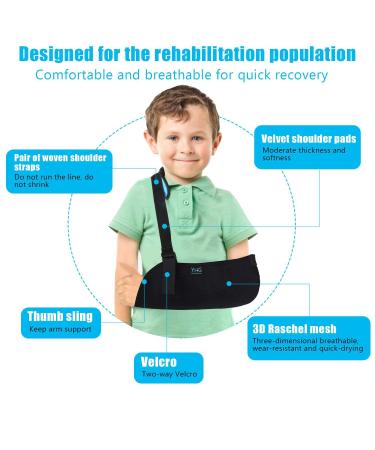 Pediatric Shoulder Immobilizer & Kids Arm Sling - Support for Broken Arm Elbow & Wrist | Durable & Comfortable Children's Shoulder Stabilizer - Buy Online on GoSupps.com