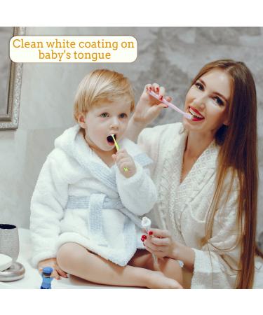 Buy Tongue Cleaner for Baby | Soft Silicone Oral Care Toothbrush - 6+ Months Non-Slip Handle Green - Buy Online on GoSupps.com