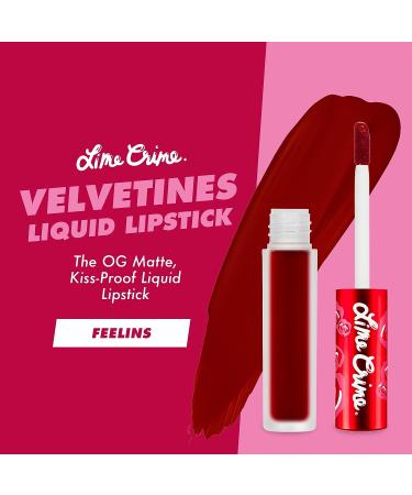 Lime Crime Velvetines Feelins Liquid Matte Lipstick - Deepest True Red | Long-Lasting & Comfortable Wear | Talc-Free & Paraben-Free - Buy Online on GoSupps.com
