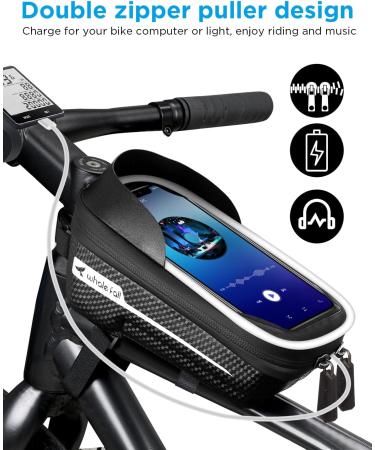 Whale Case Waterproof Bicycle Phone Holder - EVA Frame Bag with Touchscreen Rain Protection for Phones under 6.9'' - Durable Pressure-Resistant Bike Accessories - Buy Online on GoSupps.com