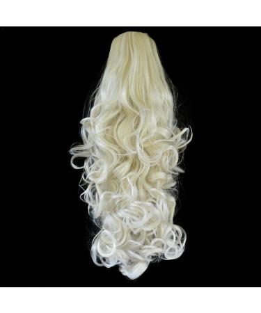 Ponytail Claw Clip - Platinum Blonde - Curly - 22in / 56cm - 200g - Heat Resistant Hair Extension