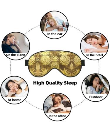 SSIMOO Gold Pineapple Eye Mask - Soft Breathable Sleep Patch for Women | Perfect for Travel & Relaxation - Buy Online on GoSupps.com