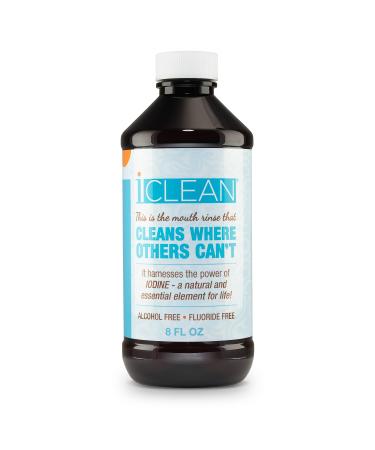 iCLEAN Mouthwash, Fluoride Free, Alcohol Free, Harnesses The Power of Iodine. Molecular Iodine Mouth Rinse That Cleans Where Others Can't